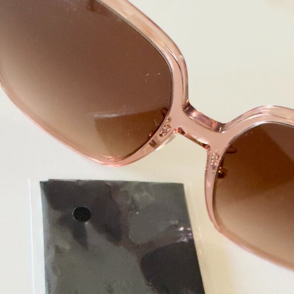 COACH 61mm Gradient Square Sunglasses   TRANSPARENT PINK BRAND NEW main image 4